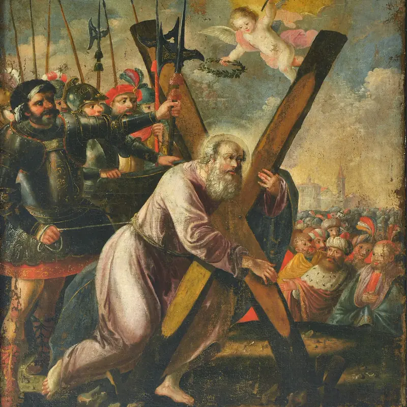 Martyrdom of Saint Andrew (Stephan Kessler, end of 17th century, Saint Lawrence church, Feldthurns)