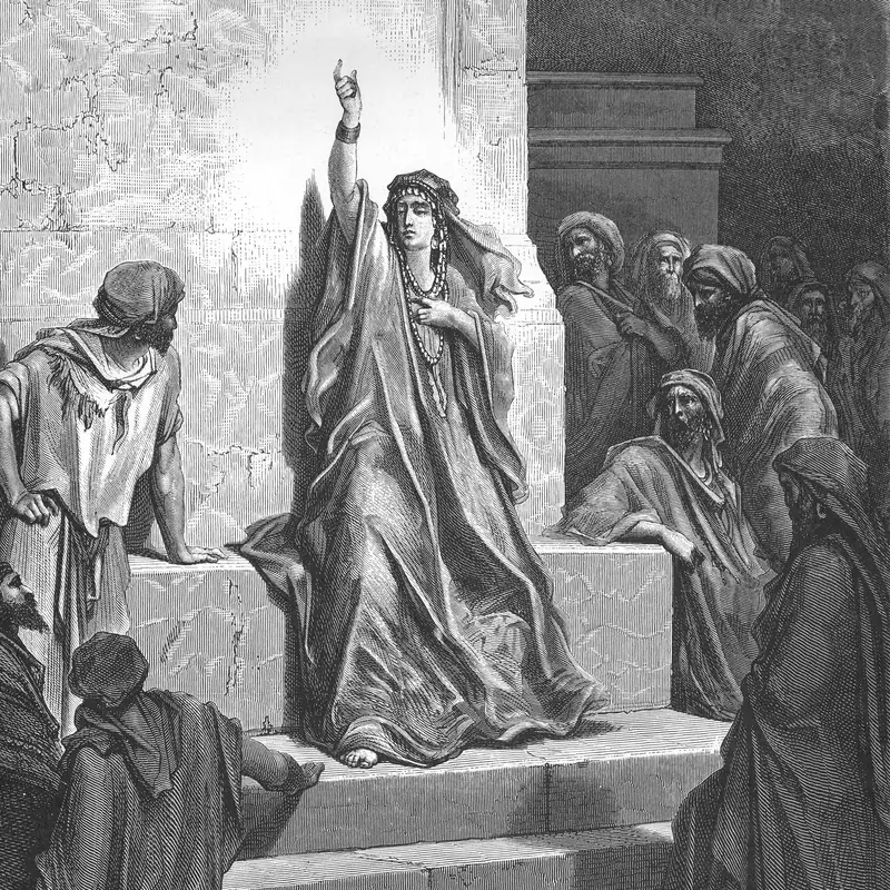 Deborah Praises Jael (Jud. 5:1-3,24-31), (Gustav Doré, 1866, Doré's English Bible)