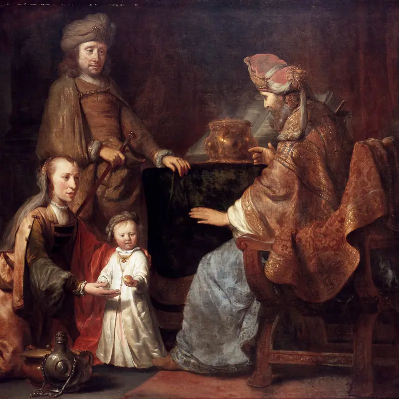 The Infant Samuel brought by Hanna to Eli (Gerbrand van den Eeckhout, between 1660 and 1663, Ashmolean Museum, Oxford)