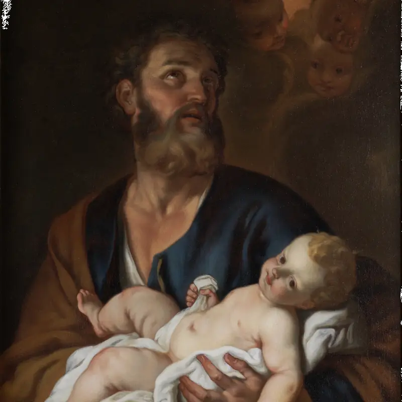 Jospeh and the Child Jesus (Jacob Leyssens, around 1700, Plantin–Moretus Museum, Antwerp)