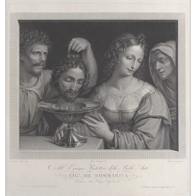 Salome and the head of Saint John the Baptist;Luigi Bardi|Pietro Anderloni|Giovita Garavaglia|Bernardino Luini, 1785–1849