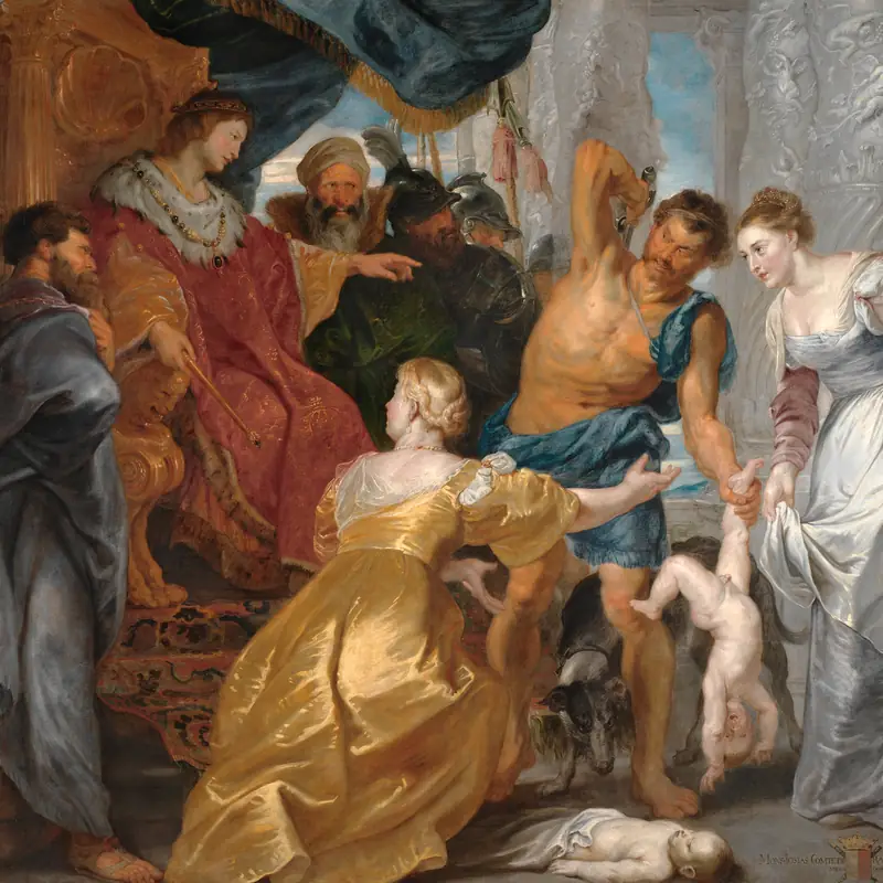 The Judgement of Solomon (Peter Paul Rubens - attributed to, 1615-1618, Statens Museum for Kunst , Copenhagen)
