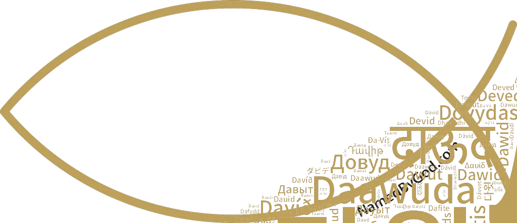 Word cloud illustration for David