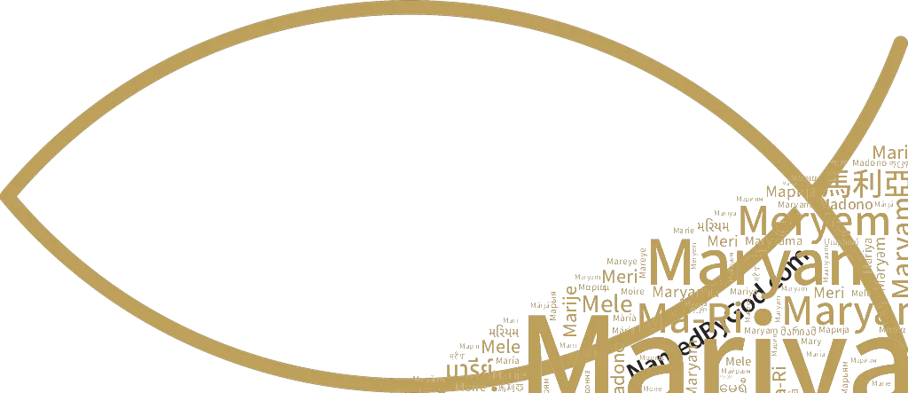 Word cloud illustration for Mary